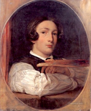フレデリック・レイトン卿 Painting - 少年時代の自画像 アカデミズム フレデリック・レイトン